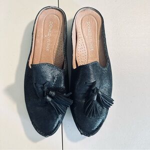 Donald J. Pliner Black Tassel Mule Loafers ~ Size 5